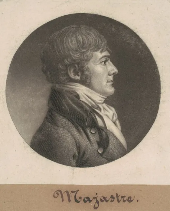 Framed Print : Majastre, 1807. Creator: Charles Balthazar Julien Fevret de Saint-Memin Framed Print : Majastre, 1807. Creator: Charles Balthazar Julien Fevret de Saint-Memin