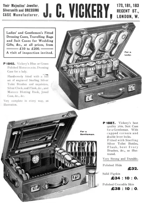 Framed Print : Their Majesties Jeweller, Silversmith and Dressing Case Manufacturer. - J. C. Vickery, 1909 Framed Print : Their Majesties Jeweller, Silversmith and Dressing Case Manufacturer. - J. C. Vickery, 1909