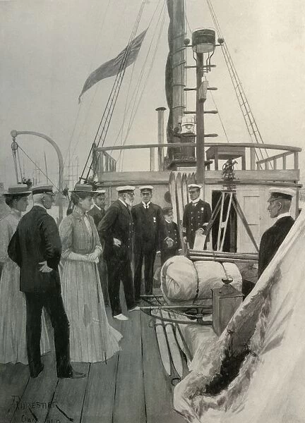 Their Majesties The King and Queen Inspecting... the Nimrod at Cowes, 1907, (1909)