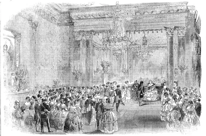 Framed Print : Her Majesty at the Ball of the Turkish Embassy, 1856. Creator: Unknown Framed Print : Her Majesty at the Ball of the Turkish Embassy, 1856. Creator: Unknown
