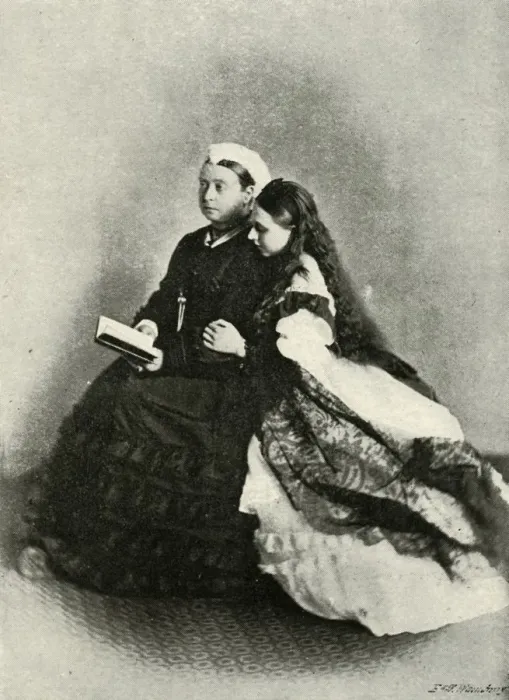Framed Print : Her Majesty with the Princess Beatrice, April 1871, (c1897). Artist: E&S Woodbury Framed Print : Her Majesty with the Princess Beatrice, April 1871, (c1897). Artist: E&S Woodbury