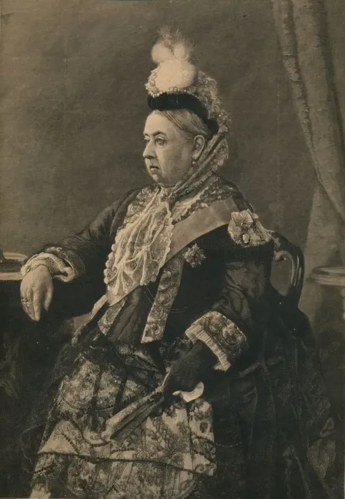 Framed Print : Her Majesty the Queen in the dress worn at the Jubilee Commemoration in Westminster Abbey, 1887 Framed Print : Her Majesty the Queen in the dress worn at the Jubilee Commemoration in Westminster Abbey, 1887