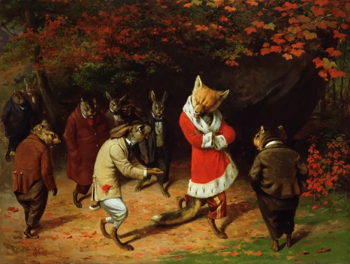 Framed Print : His Majesty Receives, 1885. Creator: William Holbrook Beard Framed Print : His Majesty Receives, 1885. Creator: William Holbrook Beard