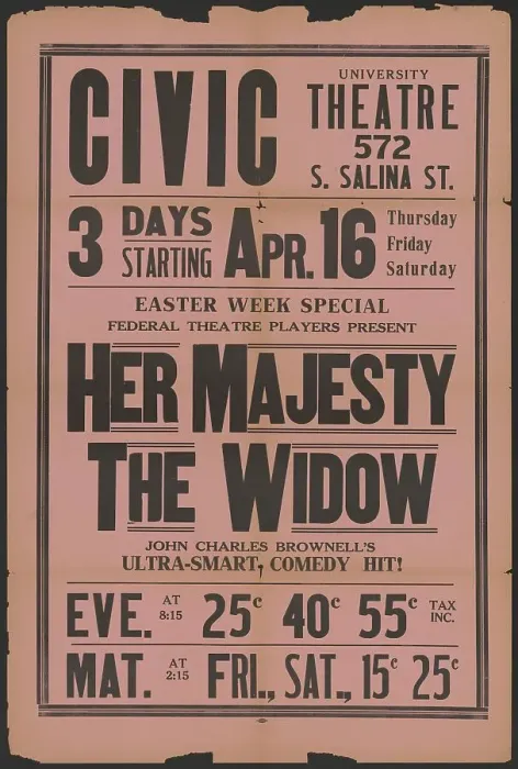 Framed Print : Her Majesty the Widow 2, Syracuse, NY, 1936. Creator: Unknown Framed Print : Her Majesty the Widow 2, Syracuse, NY, 1936. Creator: Unknown