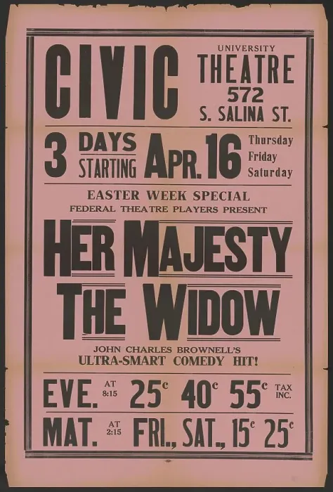 Framed Print : Her Majesty the Widow 4, Syracuse, NY, 1936. Creator: Unknown Framed Print : Her Majesty the Widow 4, Syracuse, NY, 1936. Creator: Unknown