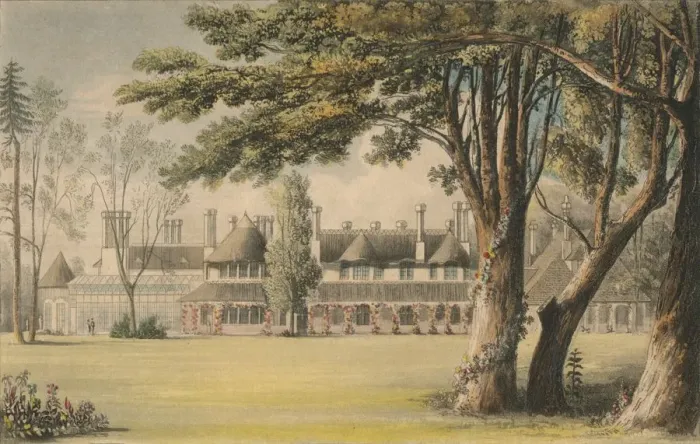 Framed Print : His Majestys Cottage, as seen from the Lawn, 1823. Creator: Unknown Framed Print : His Majestys Cottage, as seen from the Lawn, 1823. Creator: Unknown