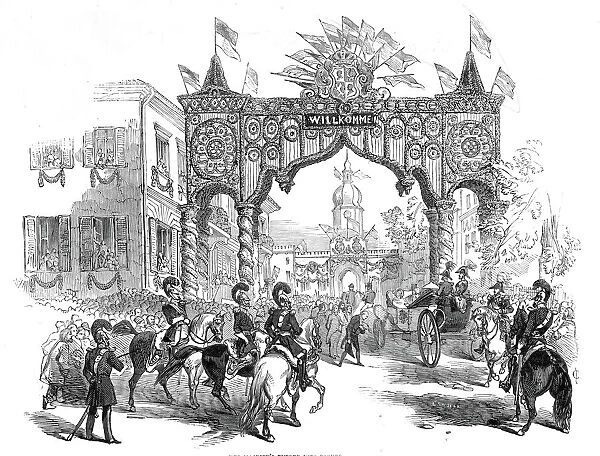 Her Majestys Entree in to Coburg, 1845. Creator: Ebenezer Landells