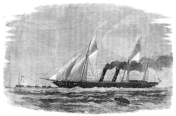 Her Majesty's Gun-Boat, 'Flying-Fish', 1856. Creator: G. W. Her Majesty's Gun-Boat, 'Flying-Fish', 1856. Creator: G. W