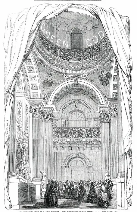 Framed Print : Her Majesty's Visit to Castle Howard - the Reception in the Great Hall, 1850. Creator: Unknown Framed Print : Her Majesty's Visit to Castle Howard - the Reception in the Great Hall, 1850. Creator: Unknown