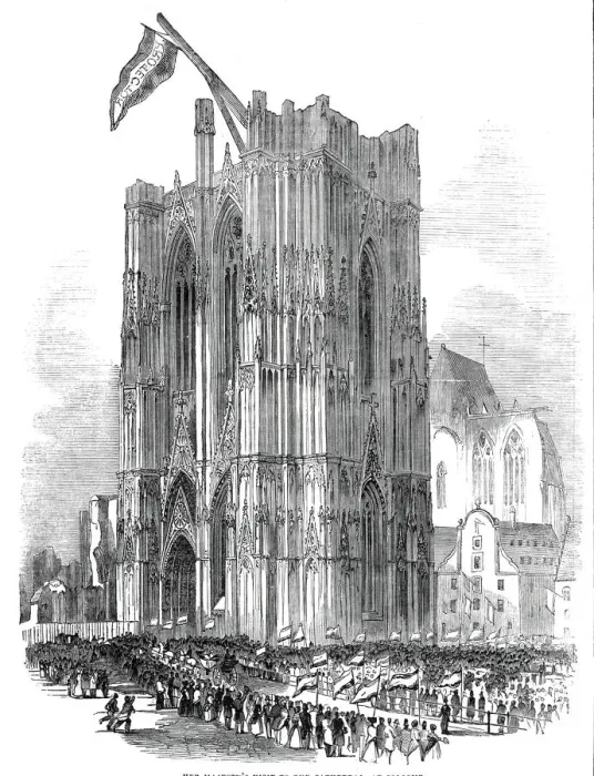 Framed Print : Her Majestys visit to the Cathedral at Cologne, 1845. Creator: Unknown Framed Print : Her Majestys visit to the Cathedral at Cologne, 1845. Creator: Unknown