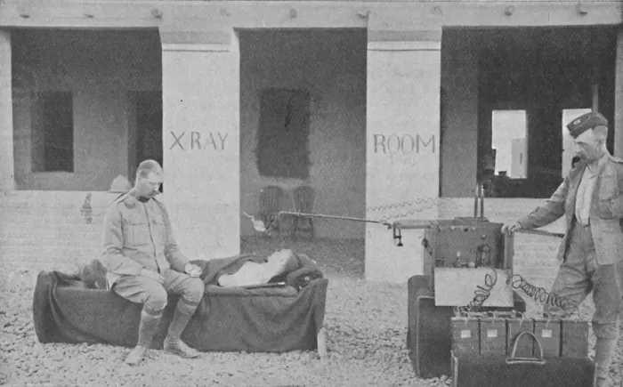 Framed Print : Major Battersby and his Orderly taking a Radiograph in the Soudan, c1890, (1910) Framed Print : Major Battersby and his Orderly taking a Radiograph in the Soudan, c1890, (1910)