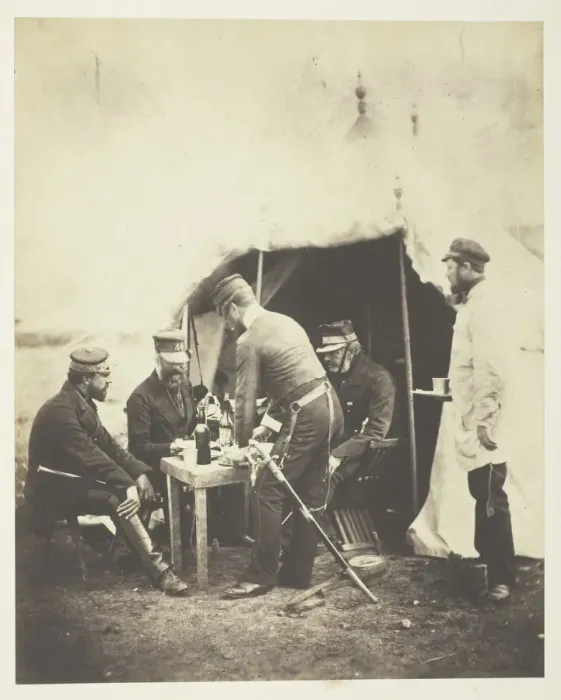 Framed Print : Major General Garrett and Officers of the 46th, 1855. Creator: Roger Fenton Framed Print : Major General Garrett and Officers of the 46th, 1855. Creator: Roger Fenton