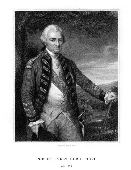 Framed Print : Major-General Robert Clive, 1st Baron Clive of Plassey, British statesman and general, (1833). Artist: WT Mote Framed Print : Major-General Robert Clive, 1st Baron Clive of Plassey, British statesman and general, (1833). Artist: WT Mote
