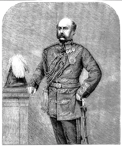 Major-General Sir Edward Lugard, K.C.B. - from a photograph by Beard, 1858. Creator: Unknown