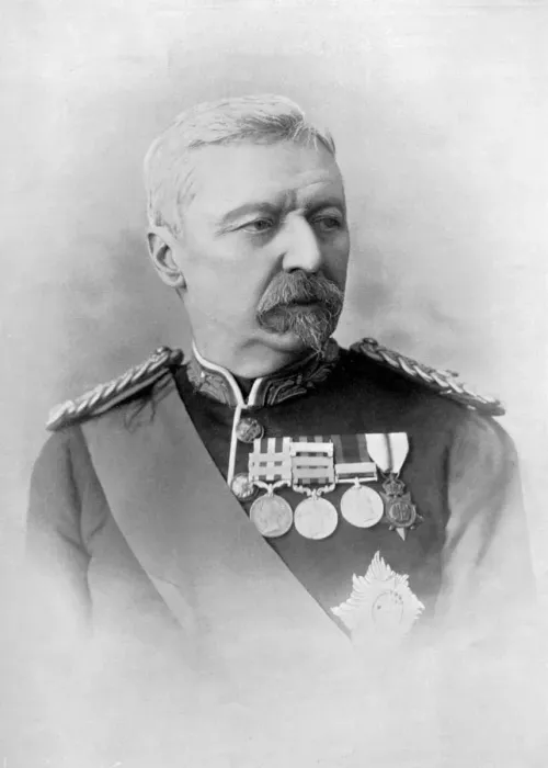 Framed Print : Major-General Sir Robert Cunliffe Low, British soldier, 1896. Artist: Ball Framed Print : Major-General Sir Robert Cunliffe Low, British soldier, 1896. Artist: Ball