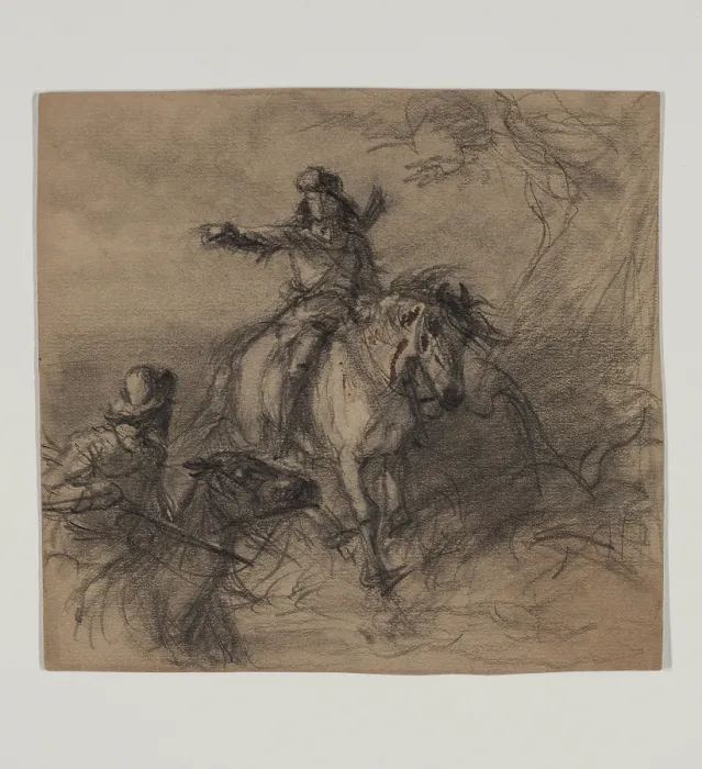 Framed Print : Major Washington on Mission, late 19th century. Creator: Felix Octavius Carr Darley Framed Print : Major Washington on Mission, late 19th century. Creator: Felix Octavius Carr Darley