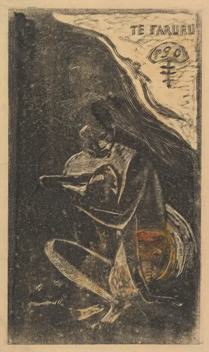 Framed Print : Here We Make Love (Te Faruru), from Fragrance (Noa Noa), 1893-94. Creator: Paul Gauguin Framed Print : Here We Make Love (Te Faruru), from Fragrance (Noa Noa), 1893-94. Creator: Paul Gauguin