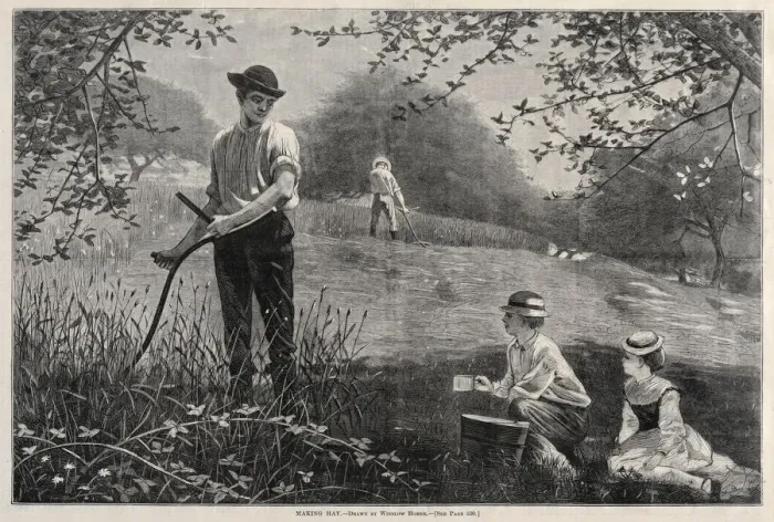 Framed Print : Making Hay, 1872. Creator: Winslow Homer (American, 1836-1910) Framed Print : Making Hay, 1872. Creator: Winslow Homer (American, 1836-1910)