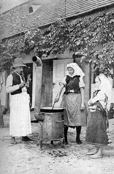 Making jelly in Czinkota, Hungary, 1922. Artist: AW Cutler