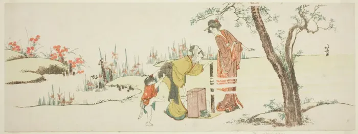 Framed Print : Making paper cords for tying hair, Japan, c. 1801 / 18. Creator: Hokusai Framed Print : Making paper cords for tying hair, Japan, c. 1801 / 18. Creator: Hokusai