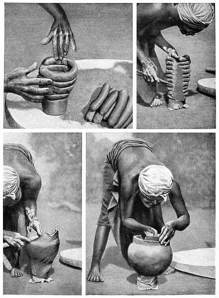 The making of a pot, Mendi, Papua New Guinea, 1922. Artist: Northcote Thomas