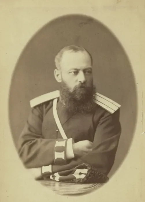 Framed Print : Makofski, half-length portrait, facing right, in police uniform, 1885. Creator: Unknown Framed Print : Makofski, half-length portrait, facing right, in police uniform, 1885. Creator: Unknown