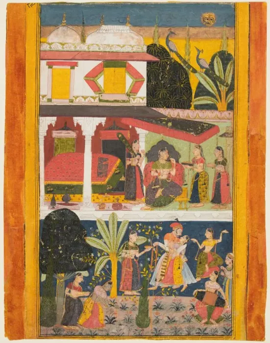 Framed Print : Malavi Ragini, from a Ragamala series, c. 1695. Creator: Unknown Framed Print : Malavi Ragini, from a Ragamala series, c. 1695. Creator: Unknown