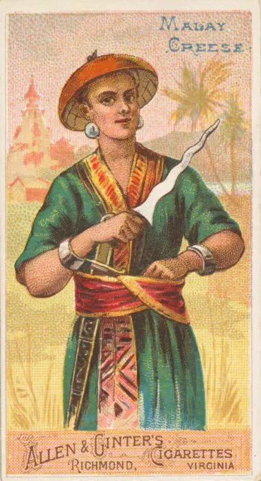 Framed Print : Malay Creese, from the Arms of All Nations series (N3) for Allen &amp