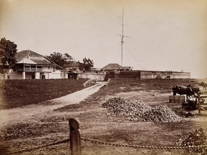 Framed Print : Malaya: Fort Cornwallis on Penang Island, 1881. Creator: John Edmund Taylor Framed Print : Malaya: Fort Cornwallis on Penang Island, 1881. Creator: John Edmund Taylor