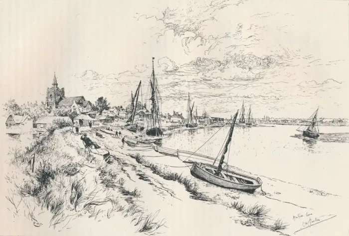 Framed Print : Maldon, Essex, c1879-1898, (1898). Artist: Edward William Charlton Framed Print : Maldon, Essex, c1879-1898, (1898). Artist: Edward William Charlton