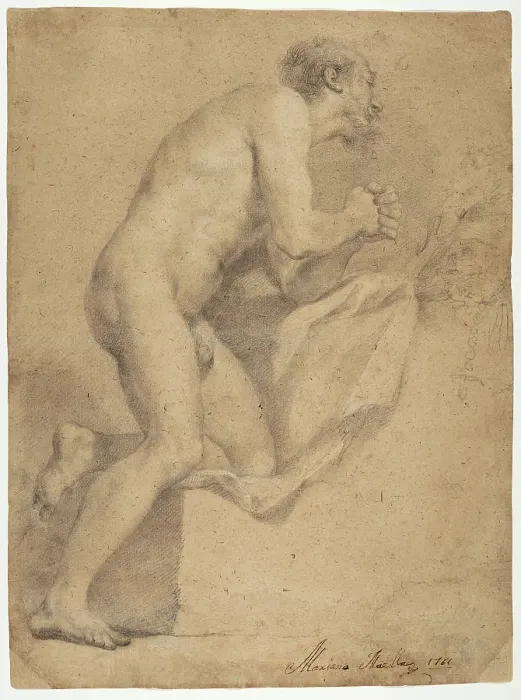 Framed Print : Male Academy as the Penitent St. Jerome (Academia masculina como un San Jeronimo penitente), 1761. Creator: Mariano Salvador de Maella Framed Print : Male Academy as the Penitent St. Jerome (Academia masculina como un San Jeronimo penitente), 1761. Creator: Mariano Salvador de Maella