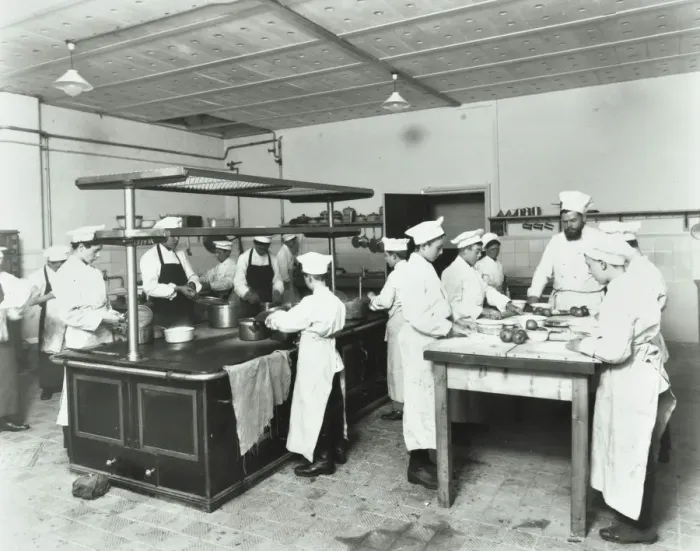 Framed Print : Male cookery students, Westminster Technical Institute, London, 1910 Framed Print : Male cookery students, Westminster Technical Institute, London, 1910
