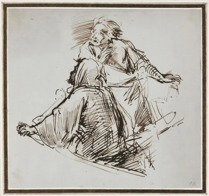 Framed Print : Two Male Figures, c. 1829. Creator: George Richmond (British, 1809-1896) Framed Print : Two Male Figures, c. 1829. Creator: George Richmond (British, 1809-1896)