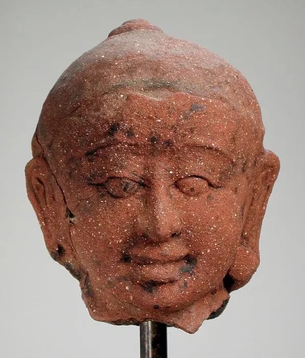 Framed Print : Male Head (Buddha Shakyamuni?), 3rd-4th century. Creator: Unknown Framed Print : Male Head (Buddha Shakyamuni?), 3rd-4th century. Creator: Unknown