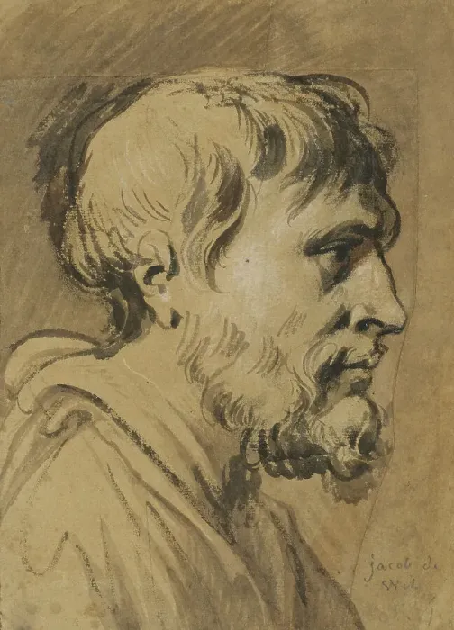 Framed Print : Male head, profile, unknown date. Creator: Anon Framed Print : Male head, profile, unknown date. Creator: Anon