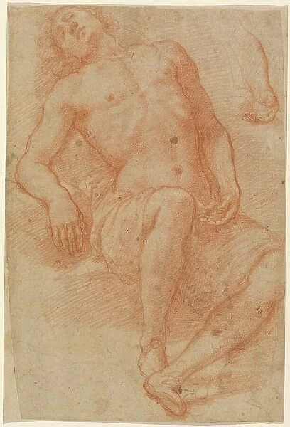 A Male Nude, Half Reclining, 1622 / 1624. Creator: Matteo Rosselli