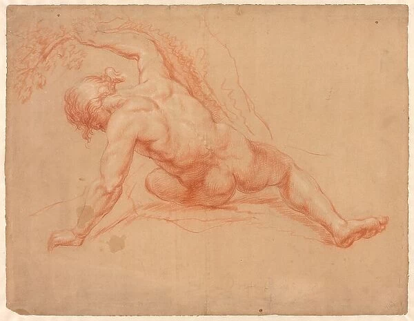 Male Nude Seen from Behind, 1672 / 88. Creator: Daniel Mijtens