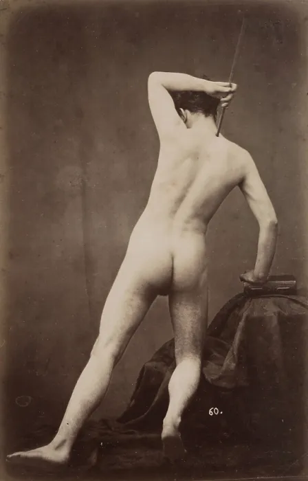 Framed Print : Male Nude Study, c1870. Creator: Gaudenzio Marconi Framed Print : Male Nude Study, c1870. Creator: Gaudenzio Marconi