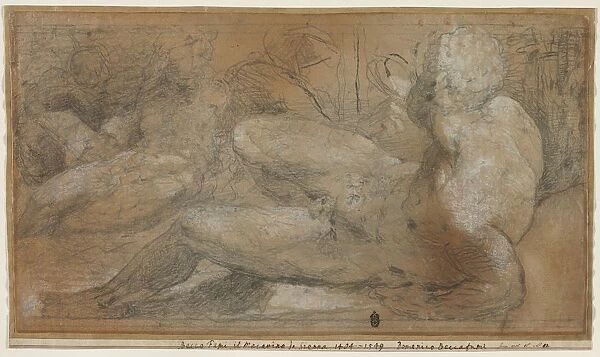 Three Male Nudes, c. 1540-1547. Creator: Domenico Beccafumi (Italian, 1486-1551)