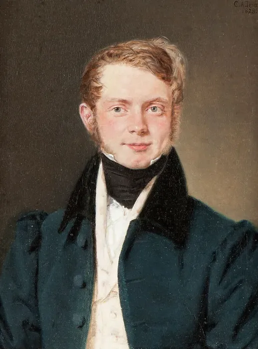 Framed Print : Male portrait, 1828. Creator: Christian Albrecht Jensen Framed Print : Male portrait, 1828. Creator: Christian Albrecht Jensen