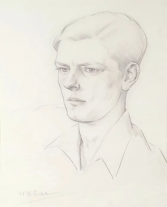 Framed Print : Male Portrait. Creator: Francis Campbell Bolleau Cadell Framed Print : Male Portrait. Creator: Francis Campbell Bolleau Cadell