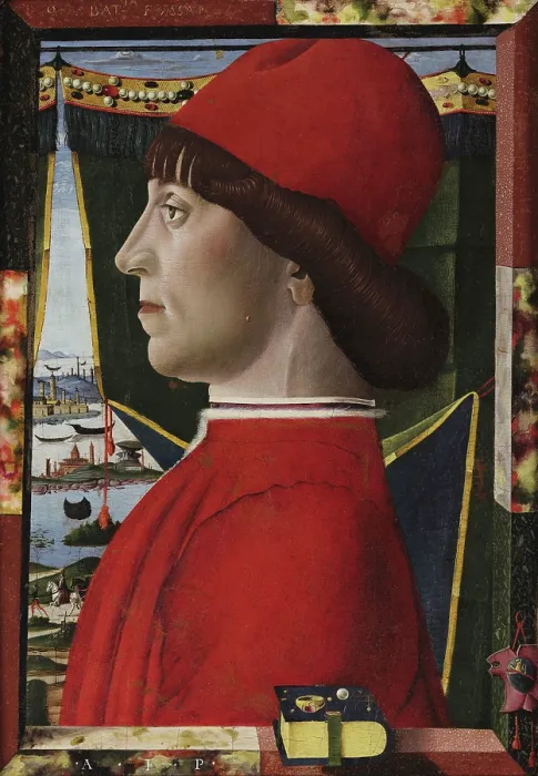 Framed Print : Male Portrait in profile, 1465-1470. Creator: Leonelli (da Crevalcore), Antonio (c. 1450-beore 1525) Framed Print : Male Portrait in profile, 1465-1470. Creator: Leonelli (da Crevalcore), Antonio (c. 1450-beore 1525)