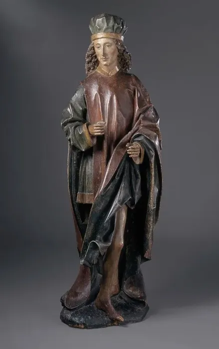 Framed Print : Male Saint (Cosmas or Damian [?]), between c.1480 and c.1500. Creator: Circle of Erasmus Grasser