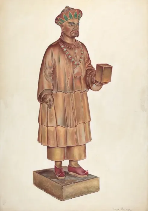 Framed Print : Male Tea Shop Figure, 1937 / 1941. Creator: David Ramage Framed Print : Male Tea Shop Figure, 1937 / 1941. Creator: David Ramage
