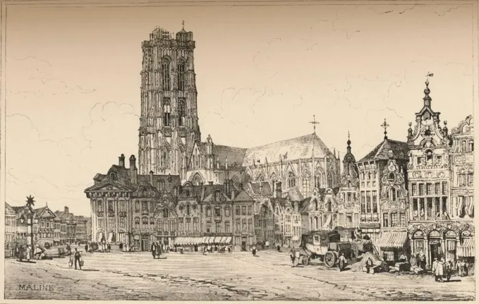 Framed Print : Malines, c1820 (1915). Artist: Samuel Prout Framed Print : Malines, c1820 (1915). Artist: Samuel Prout