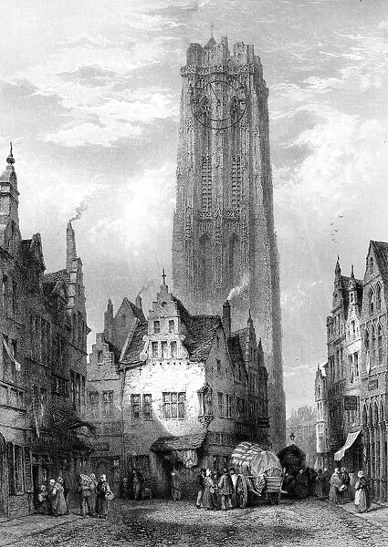 Malines (Mechelen) Cathedral, Antwerp, Belgium, 19th century.Artist: JJ Crew