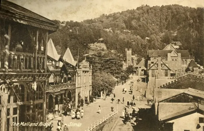 Framed Print : The Mall and Ridge - Simla, c1918-c1939. Creator: Unknown Framed Print : The Mall and Ridge - Simla, c1918-c1939. Creator: Unknown