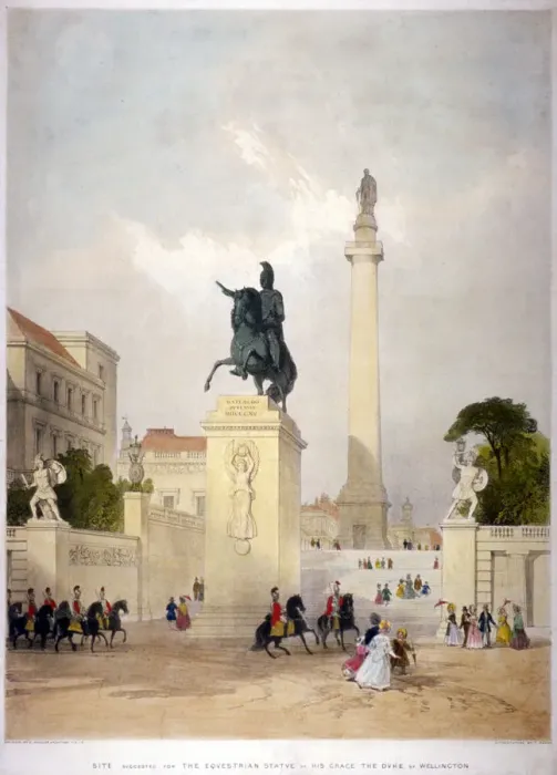 Framed Print : The Mall and Waterloo Place, Westminster, London, c1845. Artist: Thomas Allom Framed Print : The Mall and Waterloo Place, Westminster, London, c1845. Artist: Thomas Allom