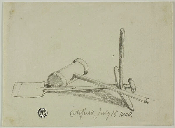 Mallet, Pick and Shovel, 1808 / 47. Creator: Joshua Cristall