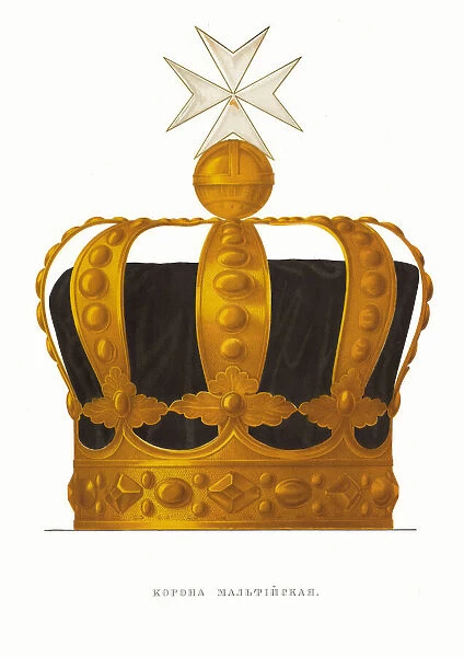 The Maltese crown of Tsar Paul I. From the Antiquities of the Russian State, 1849-1853